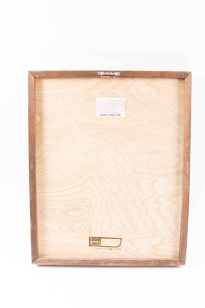 Print on Glass After Frederick Remington Engraving "Bucking Bronco"