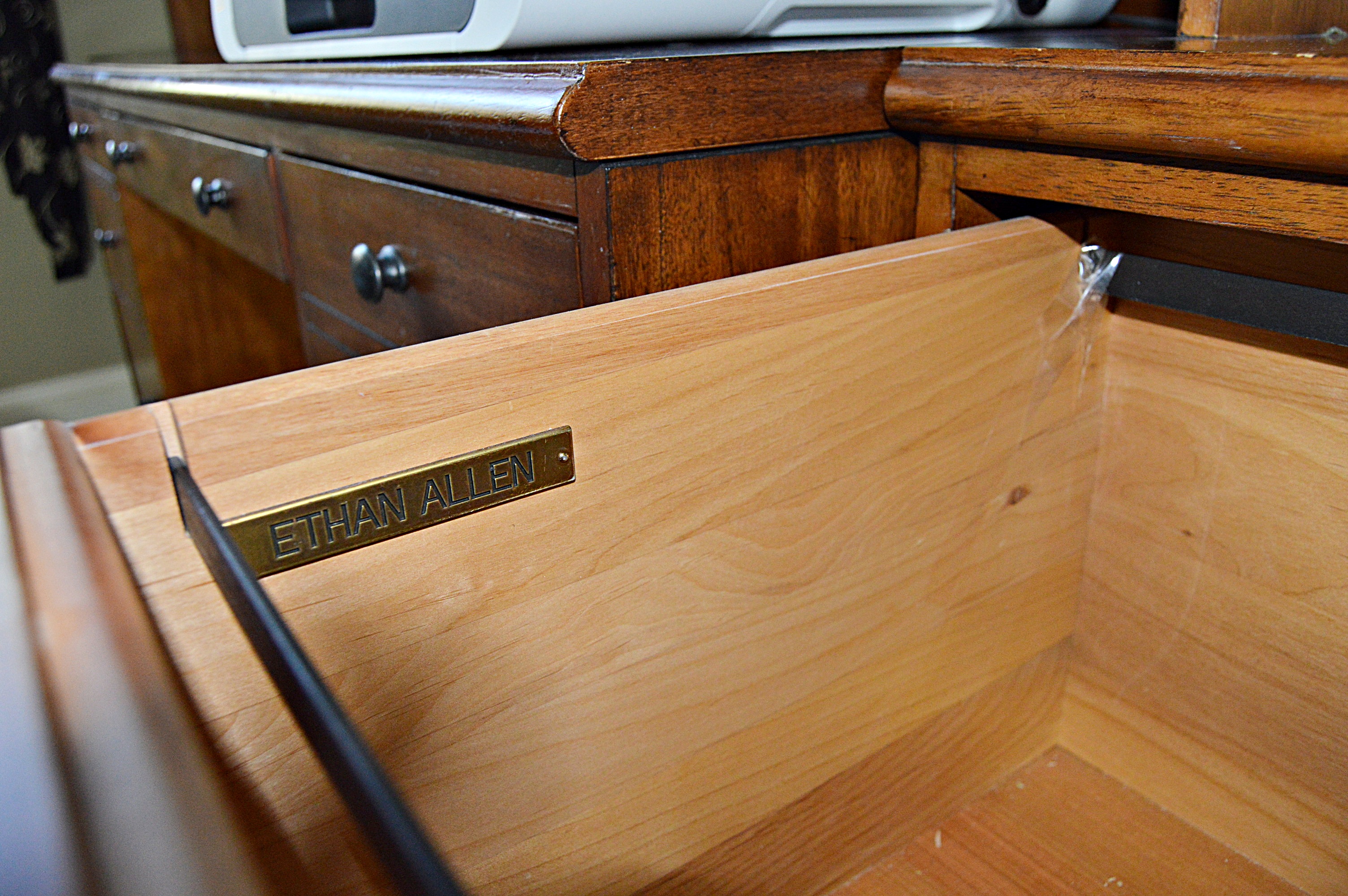 Ethan Allen Home Office and Leather Desk Chair