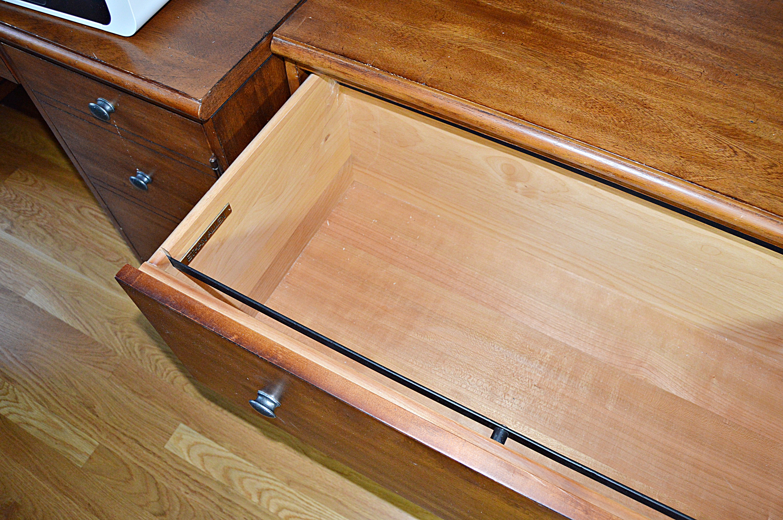 Ethan Allen Home Office and Leather Desk Chair