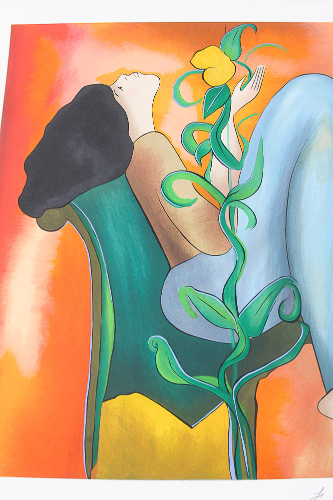 Serigraph by Linda Le Kinff "Recreation II"