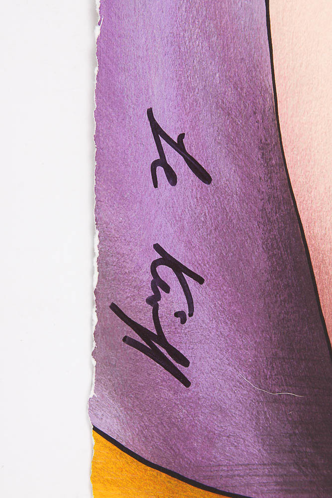 Signed 2011 Serigraph by Linda Le Kinff "Geraldin Violet"