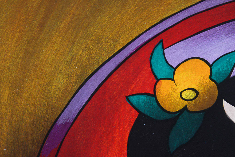 Signed 2011 Serigraph by Linda Le Kinff "Geraldin Violet"