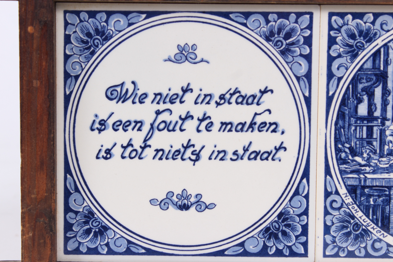 Framed Delft  Blauw Tiles