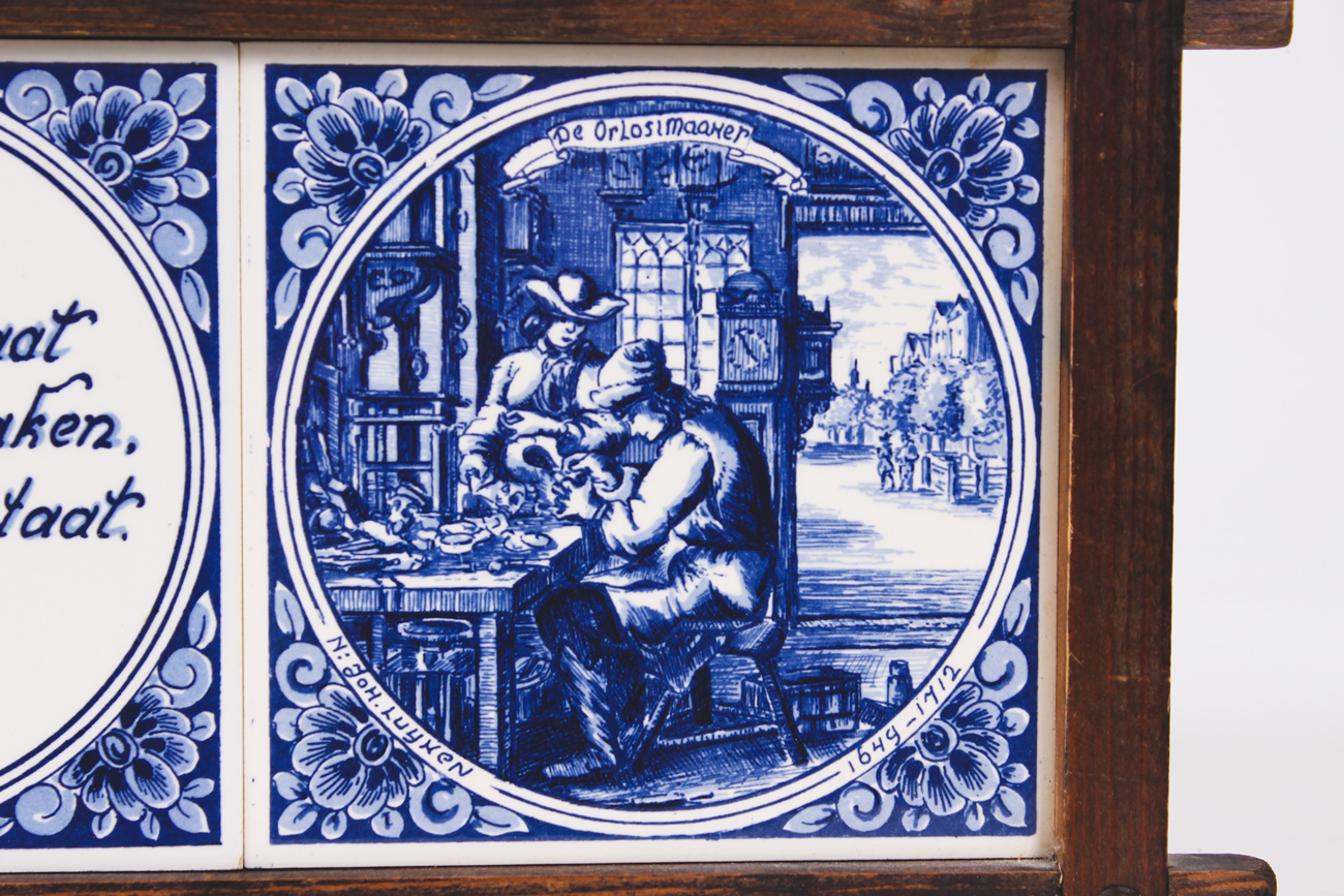 Framed Delft  Blauw Tiles