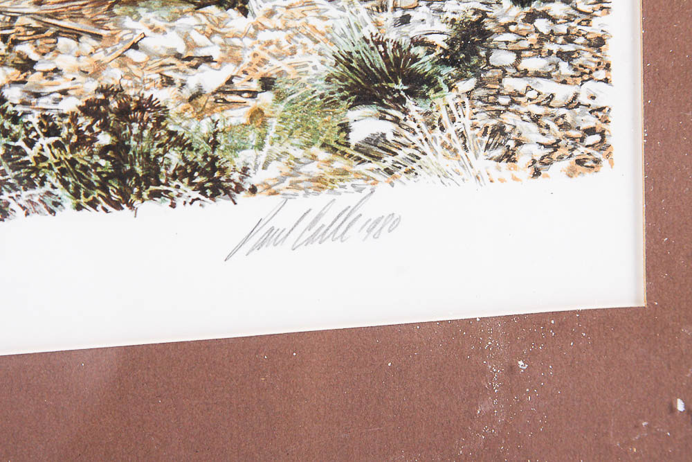 Signed Original Lithograph by Paul Calle "On The Trail" 1980