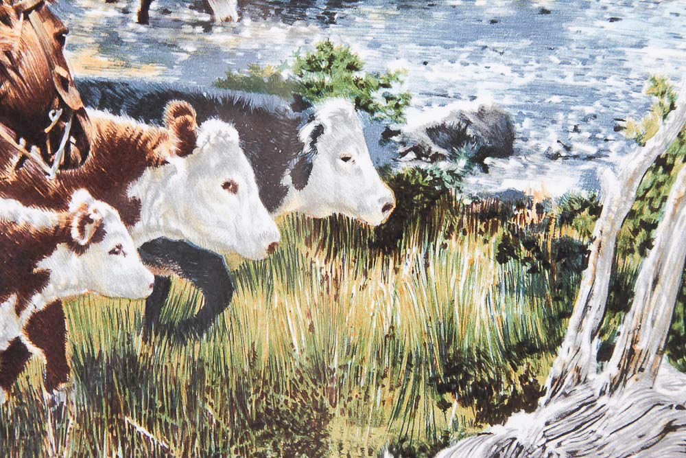 Signed Original Lithograph by Paul Calle "On The Trail" 1980