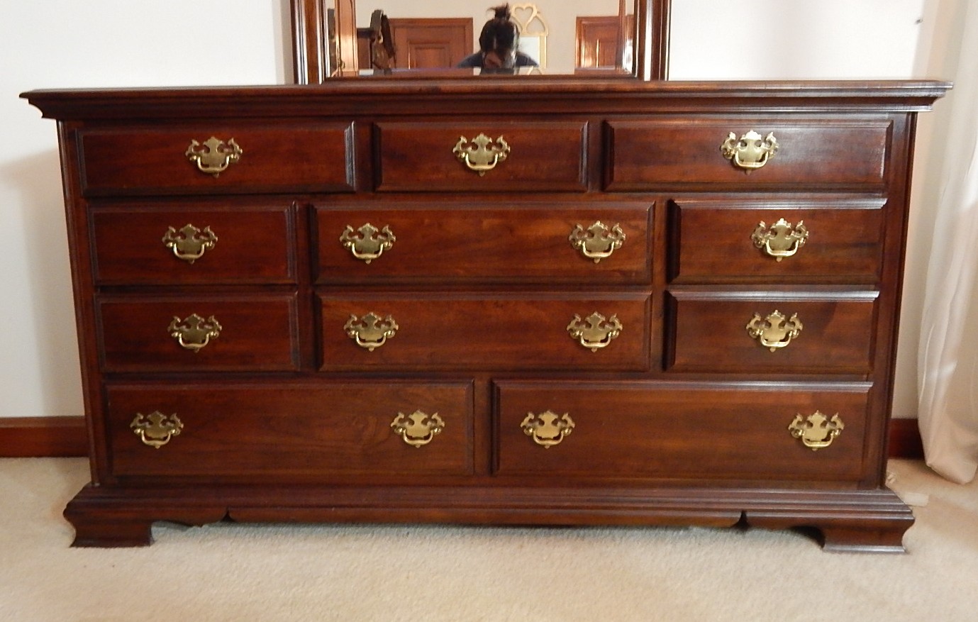 Kincaid Solid Cherry Dresser with Mirror EBTH