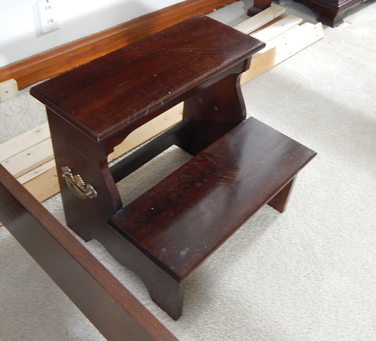 Queen Size Cherry Poster Bed by Cochran with Bed Stairs