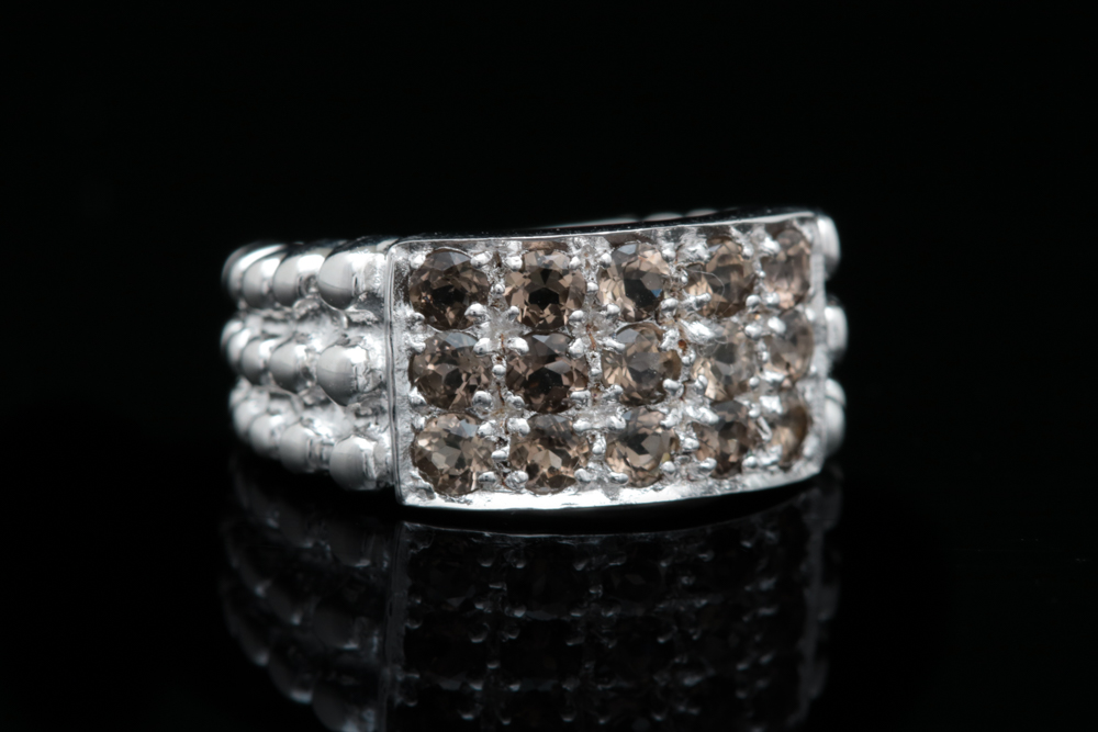 Sterling Silver and Smoky Quartz Ring