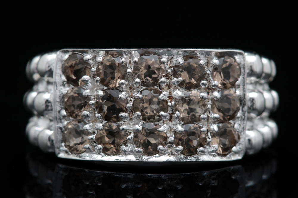 Sterling Silver and Smoky Quartz Ring