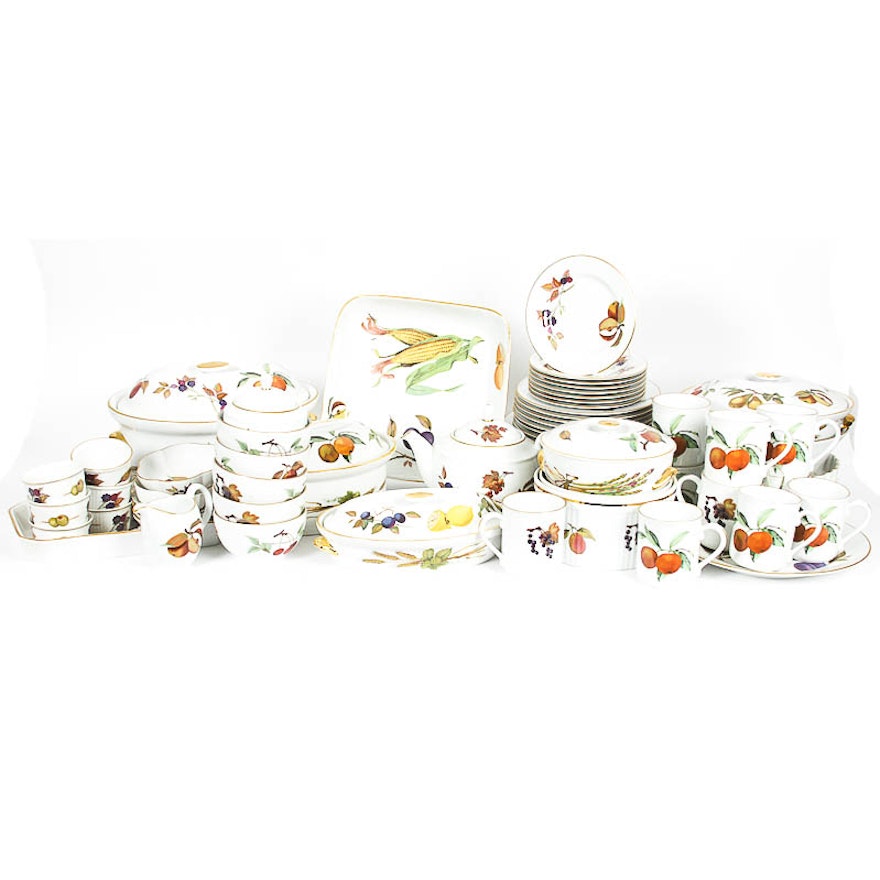 Set of Royal Worcester "Evesham" China and Tableware