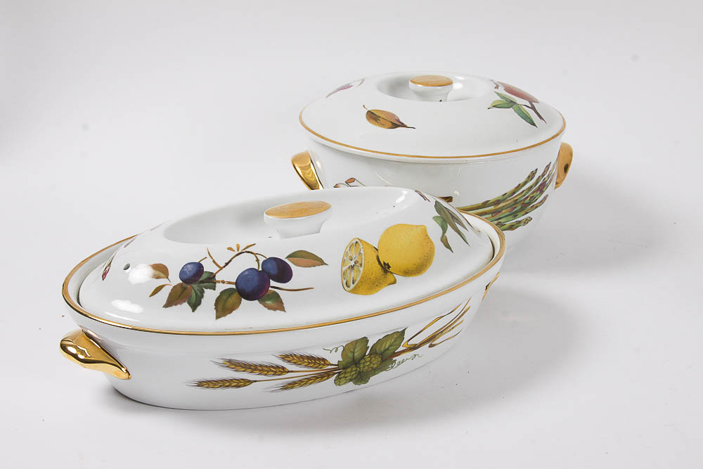 Set of Royal Worcester "Evesham" China and Tableware