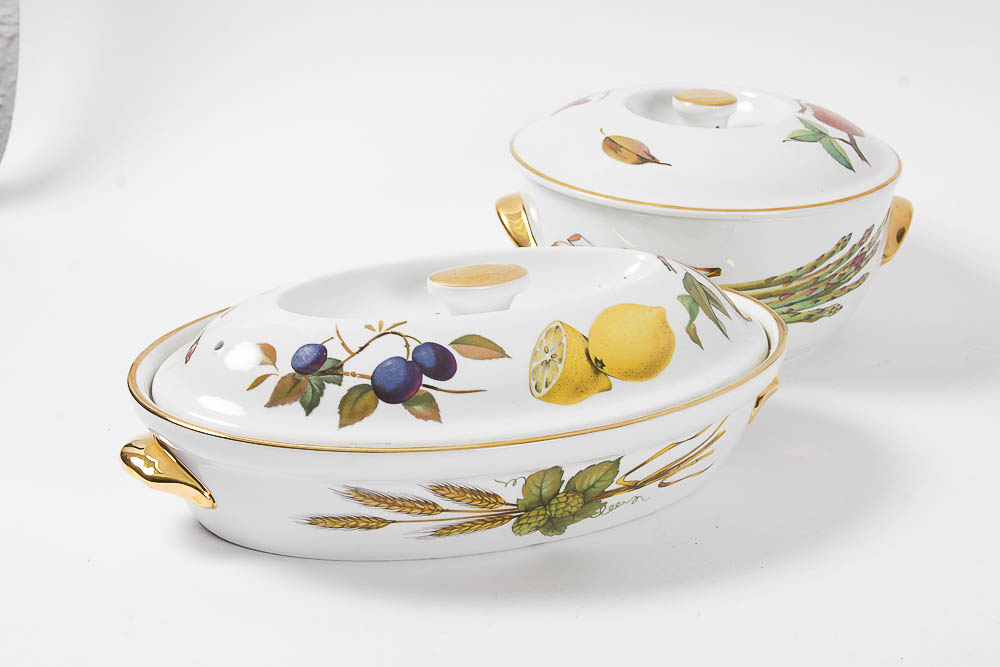 Set of Royal Worcester "Evesham" China and Tableware