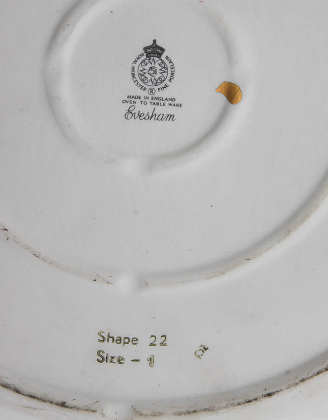 Set of Royal Worcester "Evesham" China and Tableware