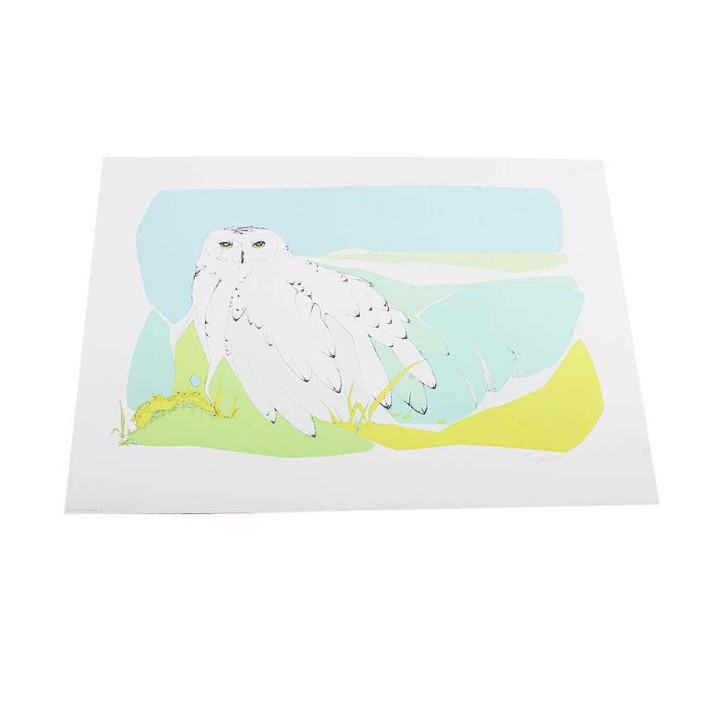 Signed Limited Edition Serigraph "Snowy Owl" by Peter Parnell