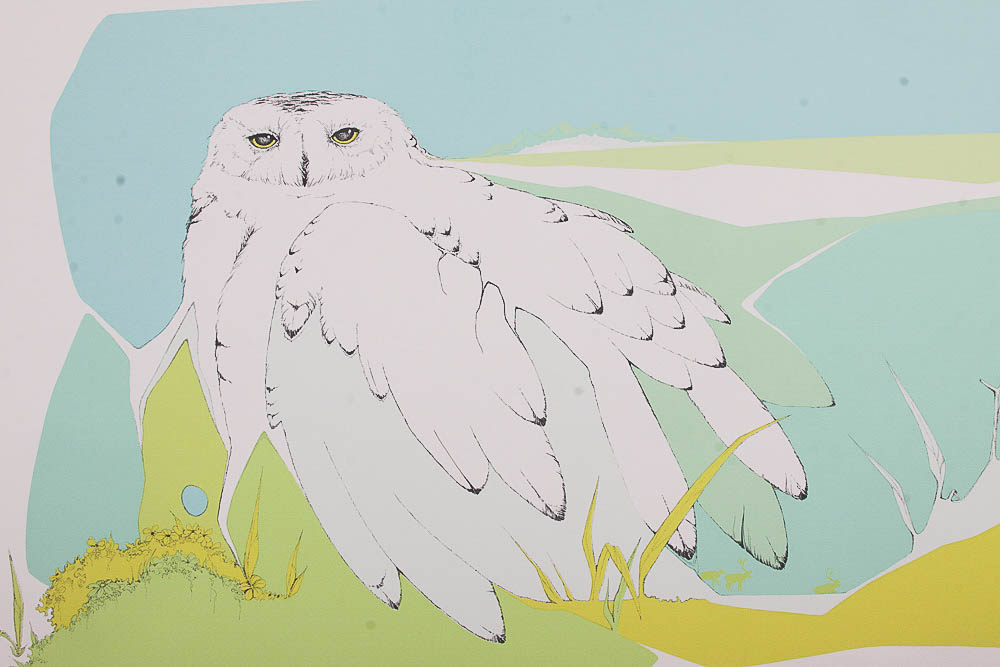 Signed Limited Edition Serigraph "Snowy Owl" by Peter Parnell