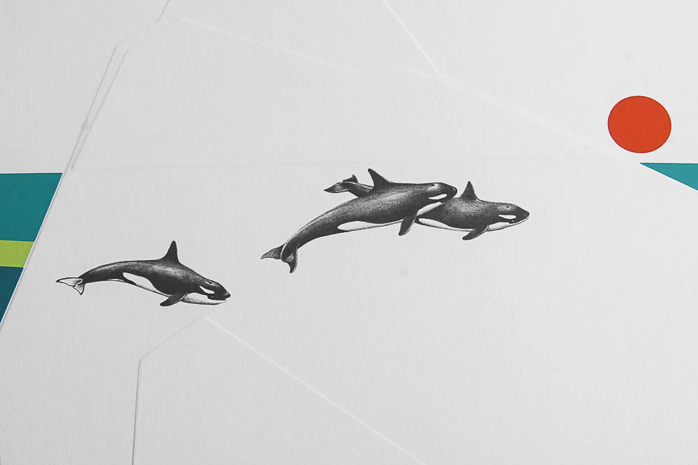 Signed Limited Edition Serigraph "Orca" by Peter Parnell