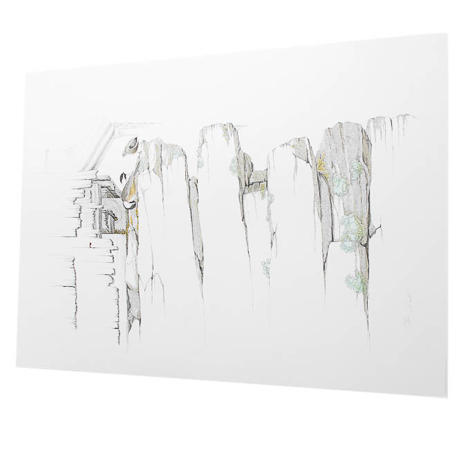 Signed Limited Edition Serigraph "Chickadees" by Peter Parnell