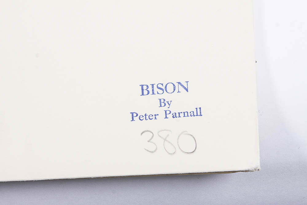 Signed Limited Edition Serigraph by Peter Parnall "Bison"