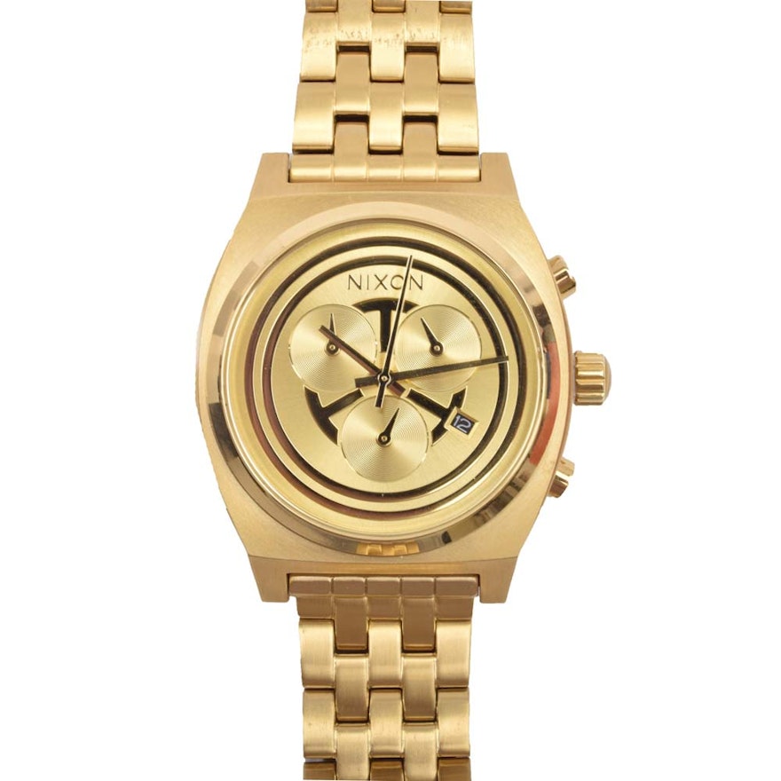 Star Wars c-3po Gold Tone Time Teller Chronograph Wristwatch