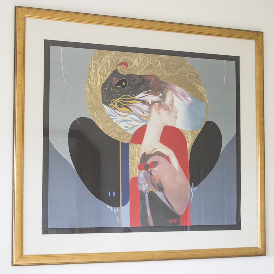 Felix Mas Limited Edition Serigraph on Paper "The Lady"