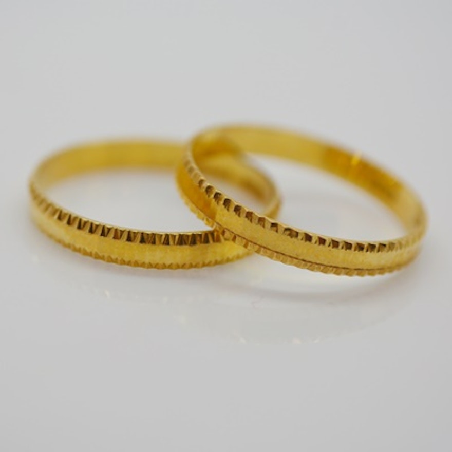 Two 18K Yellow Gold Rings