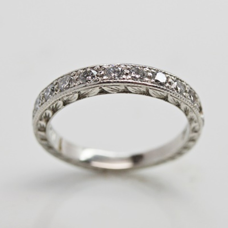 Scott Kay 18K Platinum Diamond Ring