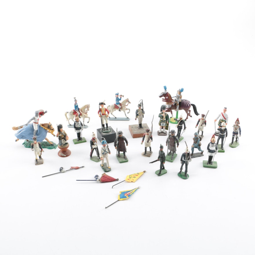 Assorted Metal and Plastic Toy Soldiers
