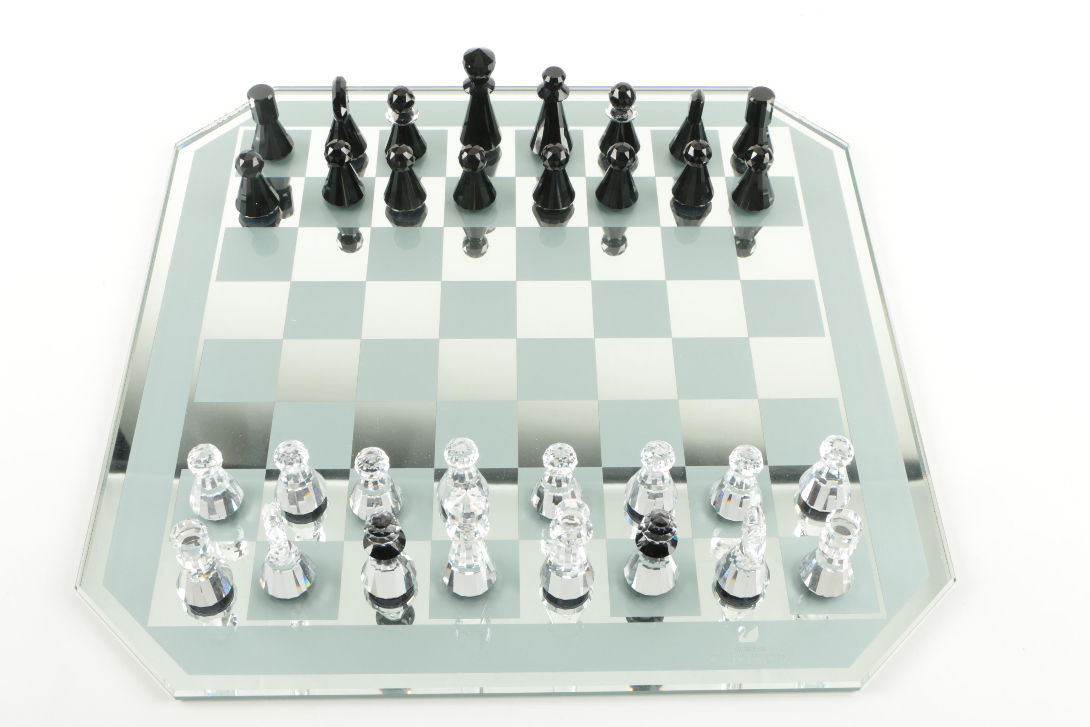 Swarovski "Silver Crystal" Chess Set