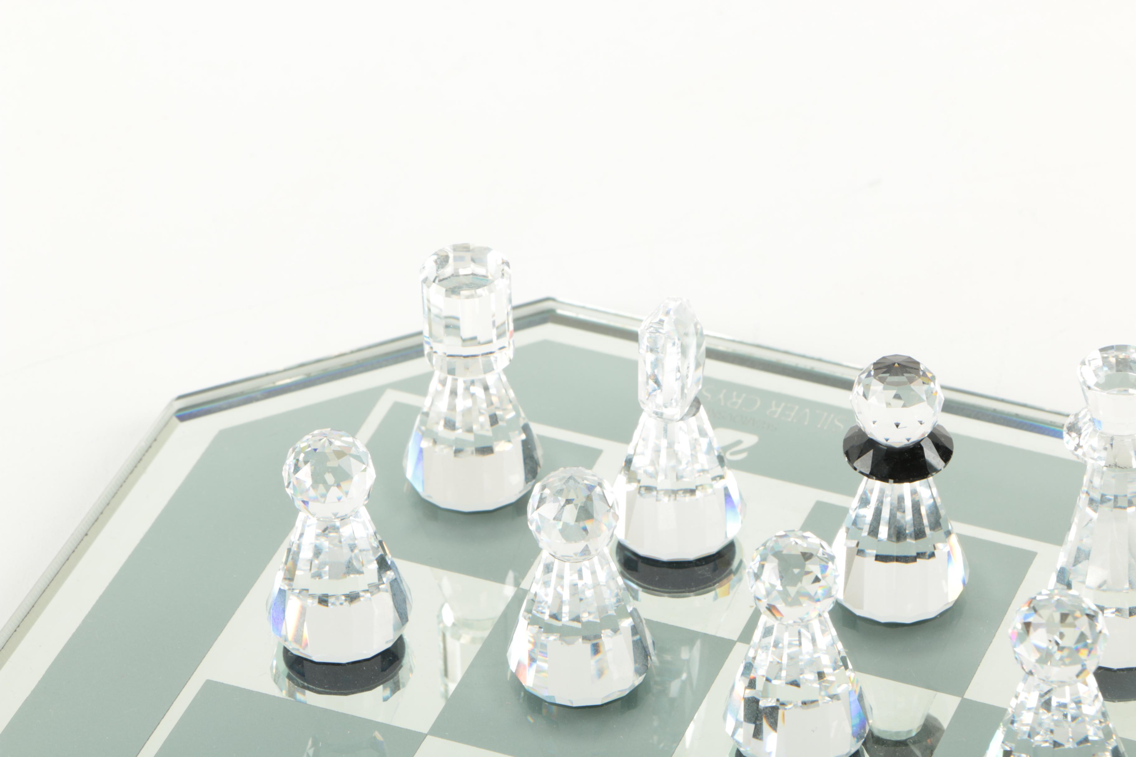 Swarovski "Silver Crystal" Chess Set