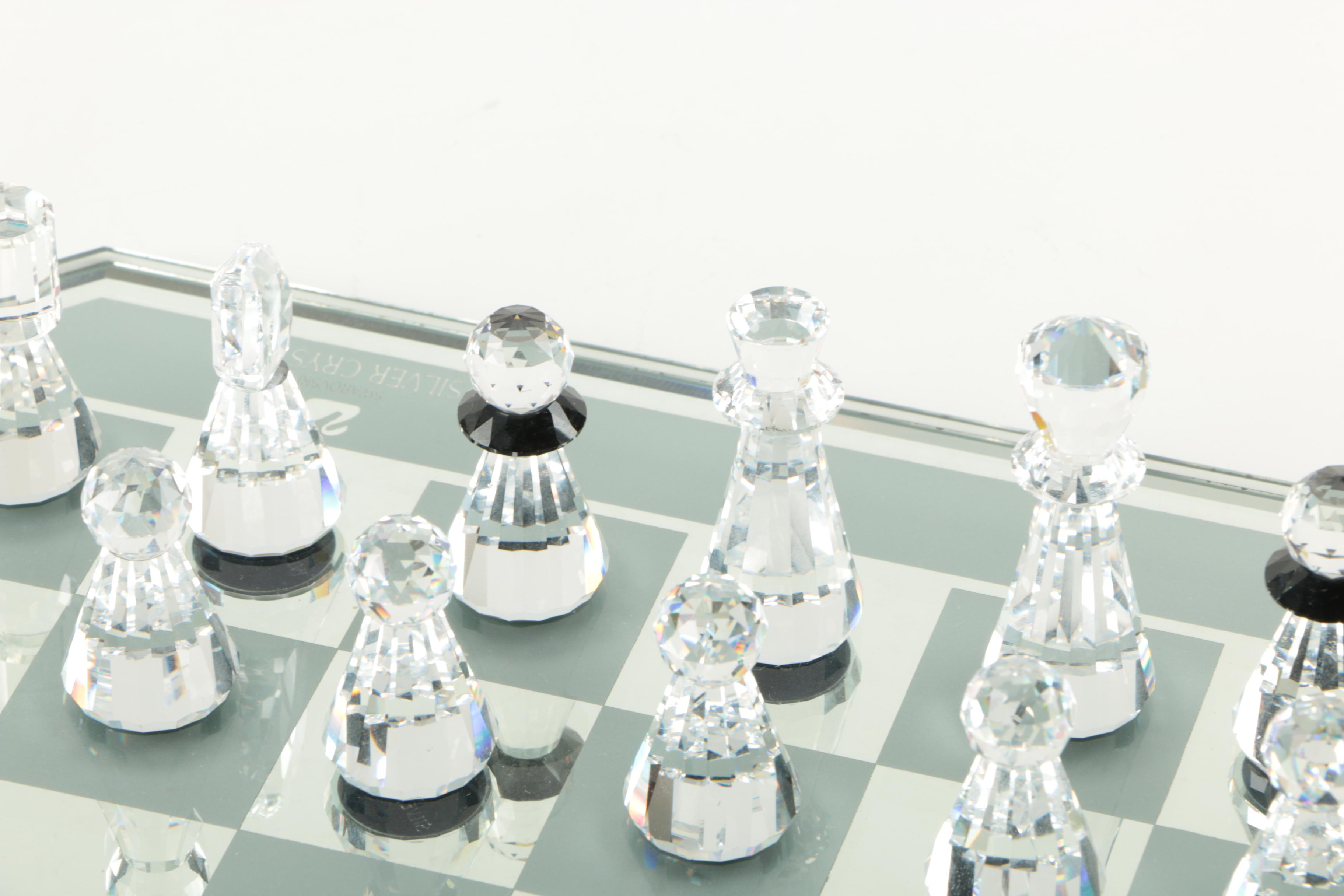 Swarovski "Silver Crystal" Chess Set
