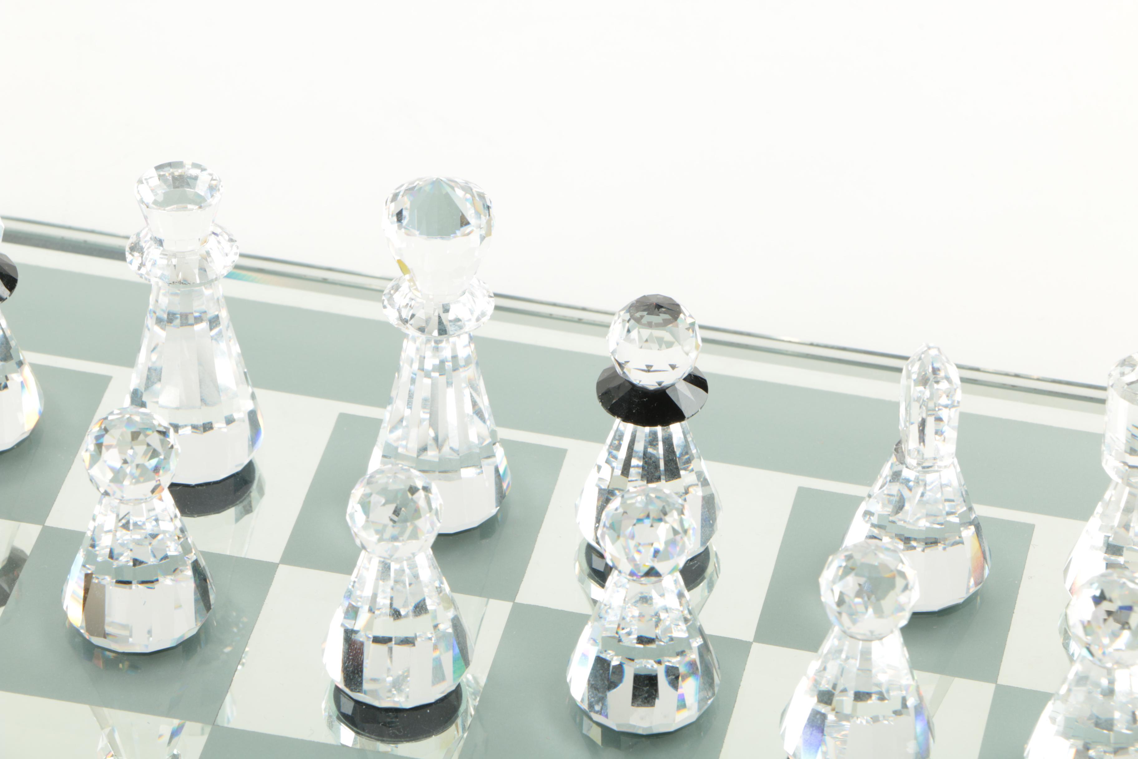 Swarovski "Silver Crystal" Chess Set