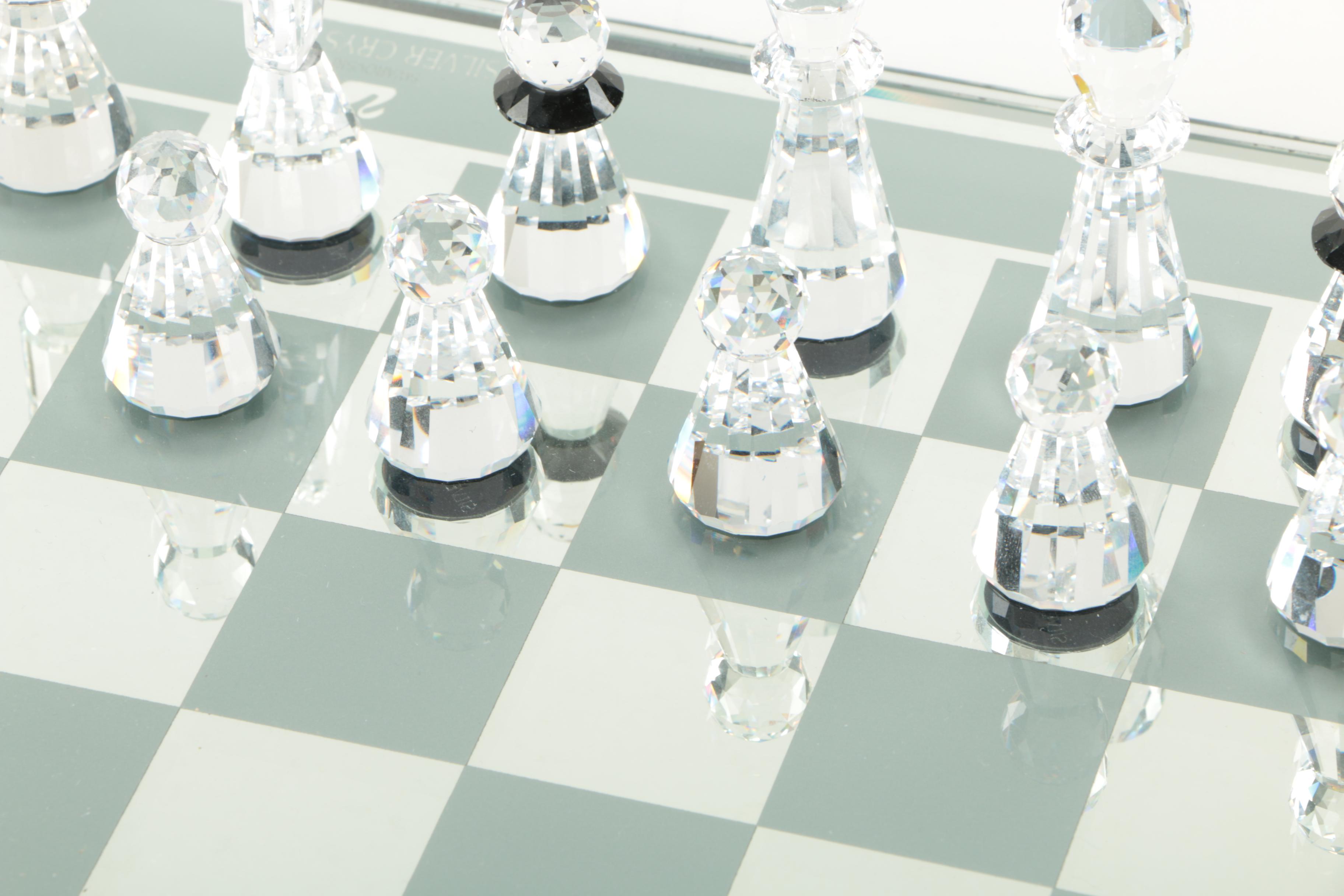 Swarovski "Silver Crystal" Chess Set