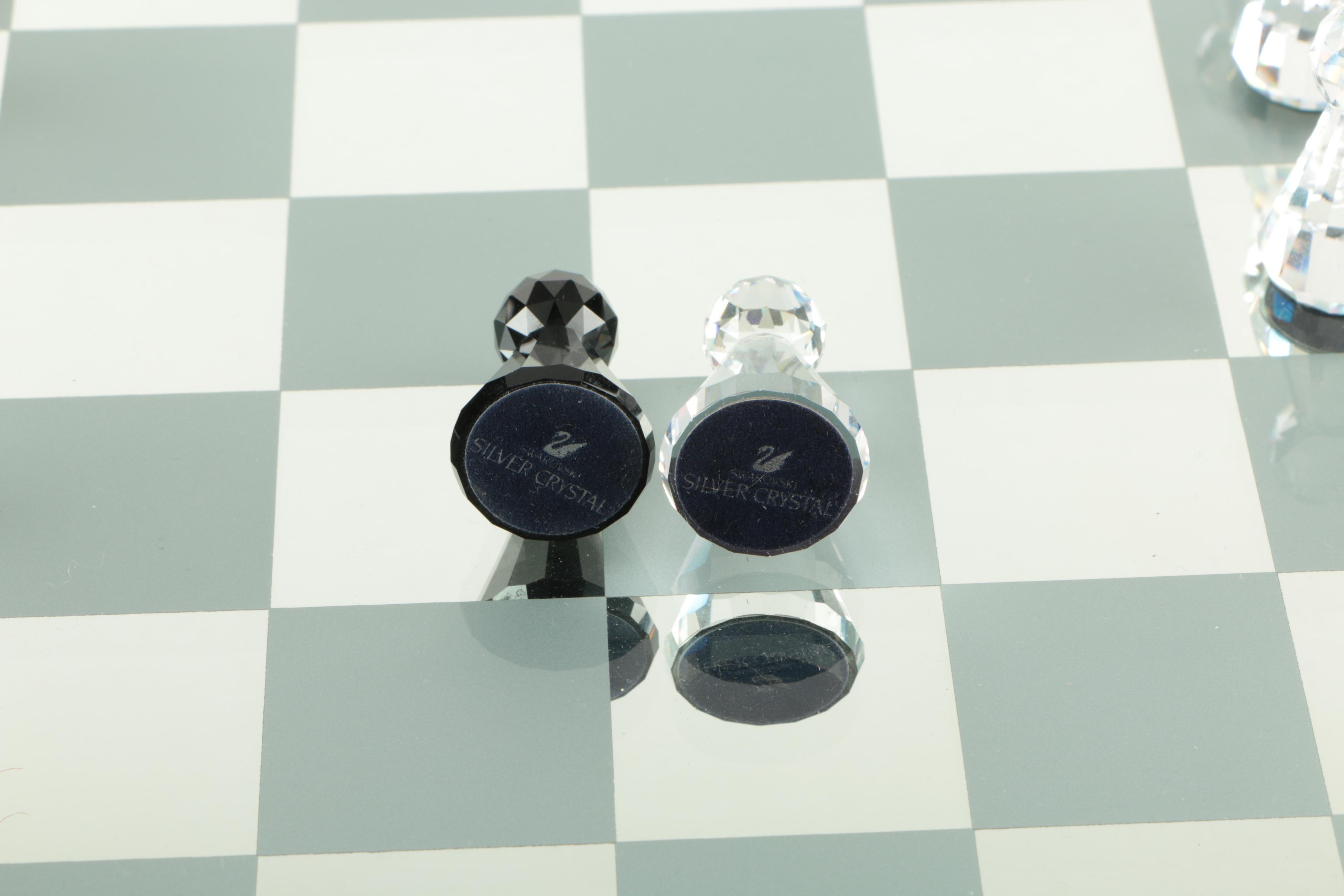 Swarovski "Silver Crystal" Chess Set