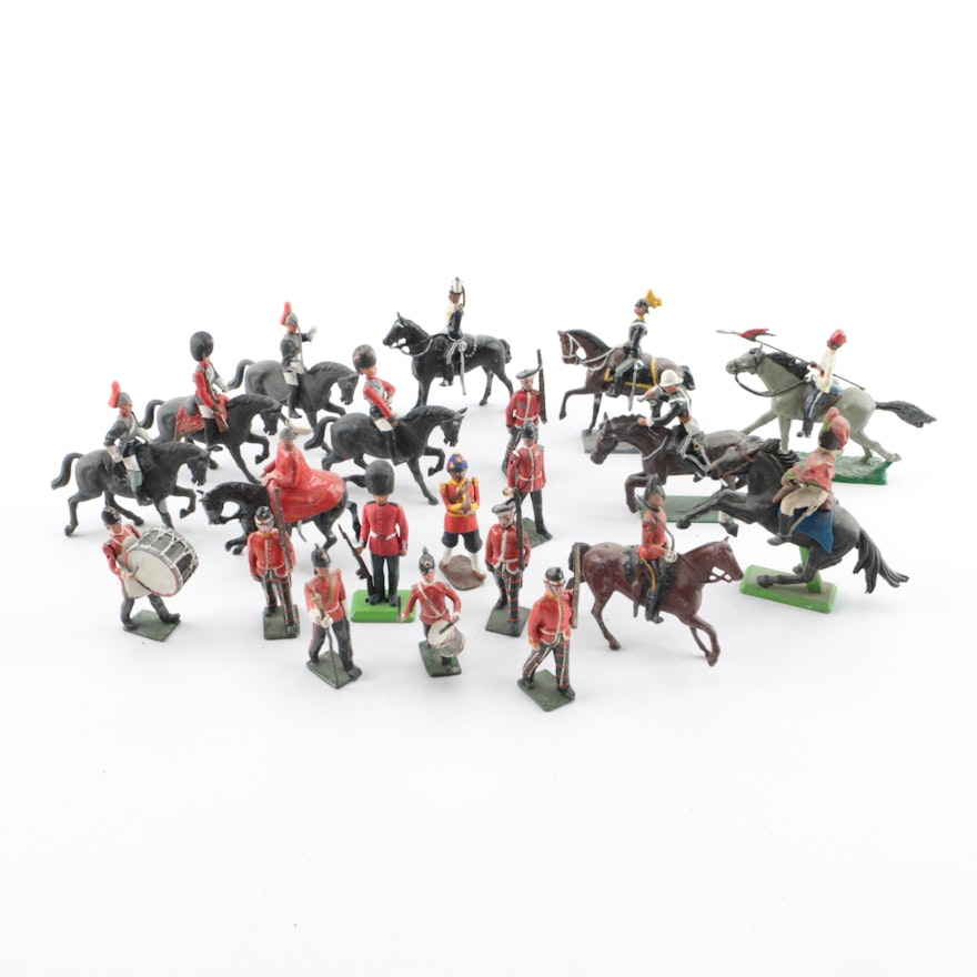 Collection of Metal and Plastic British Toy Soldiers