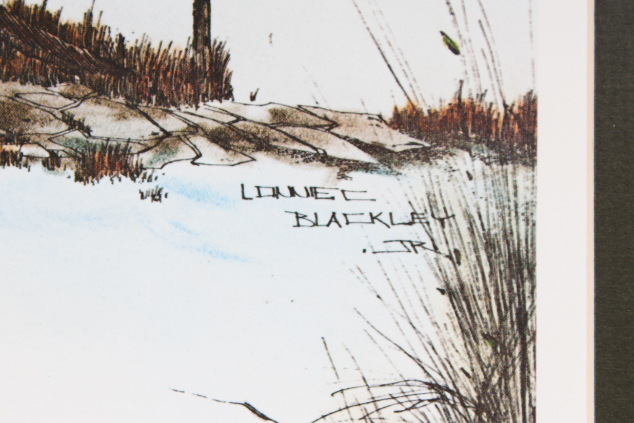 Signed Lonnie C. Blackley Jr. Offset Lithograph