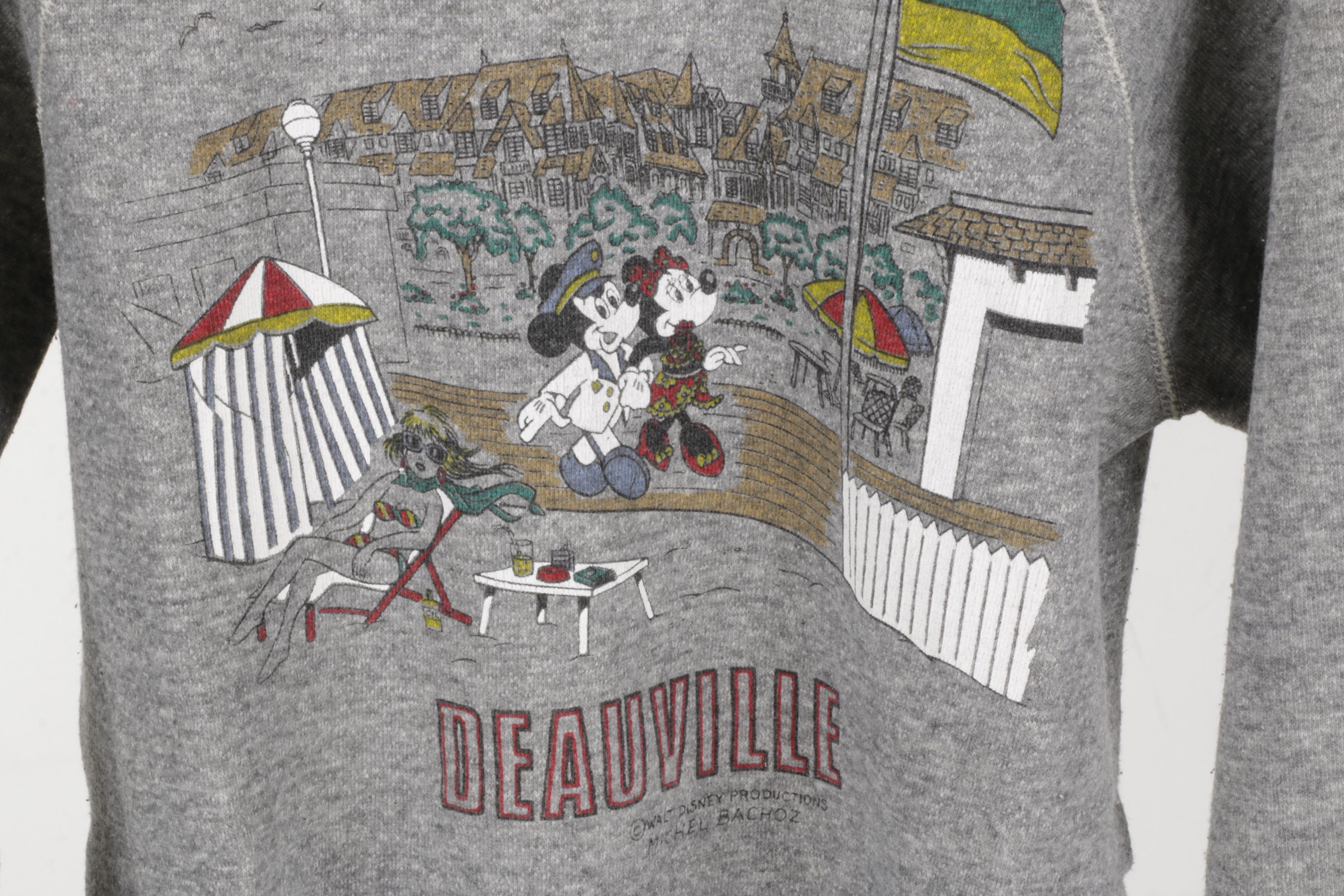 1980s Vintage Michael Bachoz Disney France Mickey and Minnie Sweatshirts