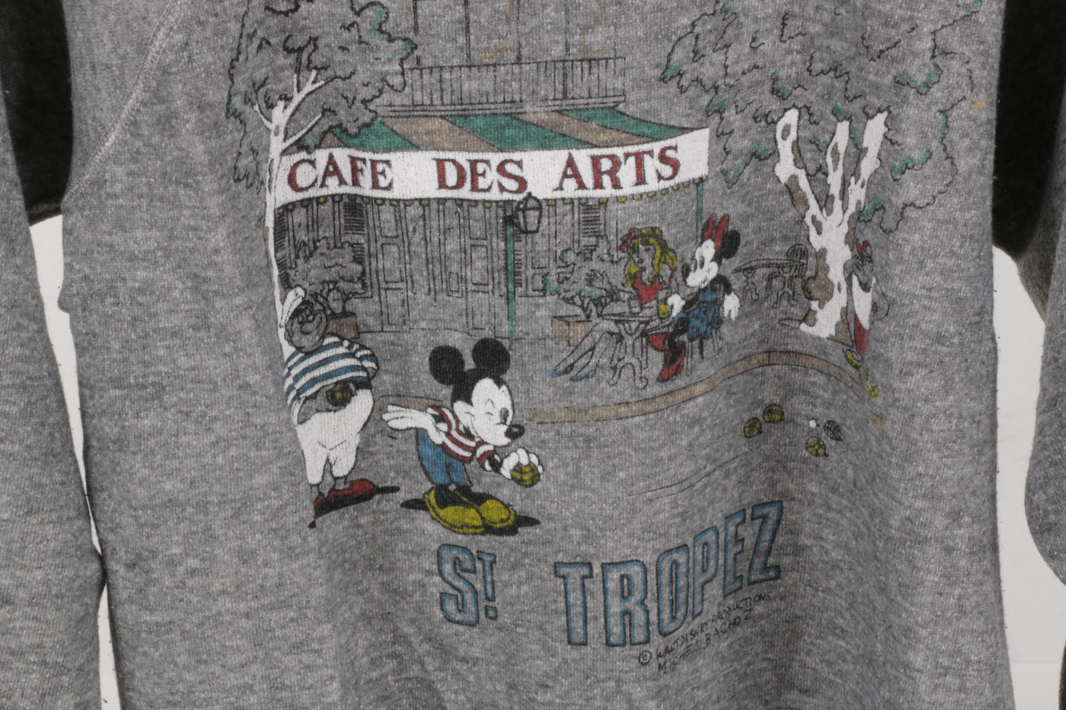 1980s Vintage Michael Bachoz Disney France Mickey and Minnie Sweatshirts