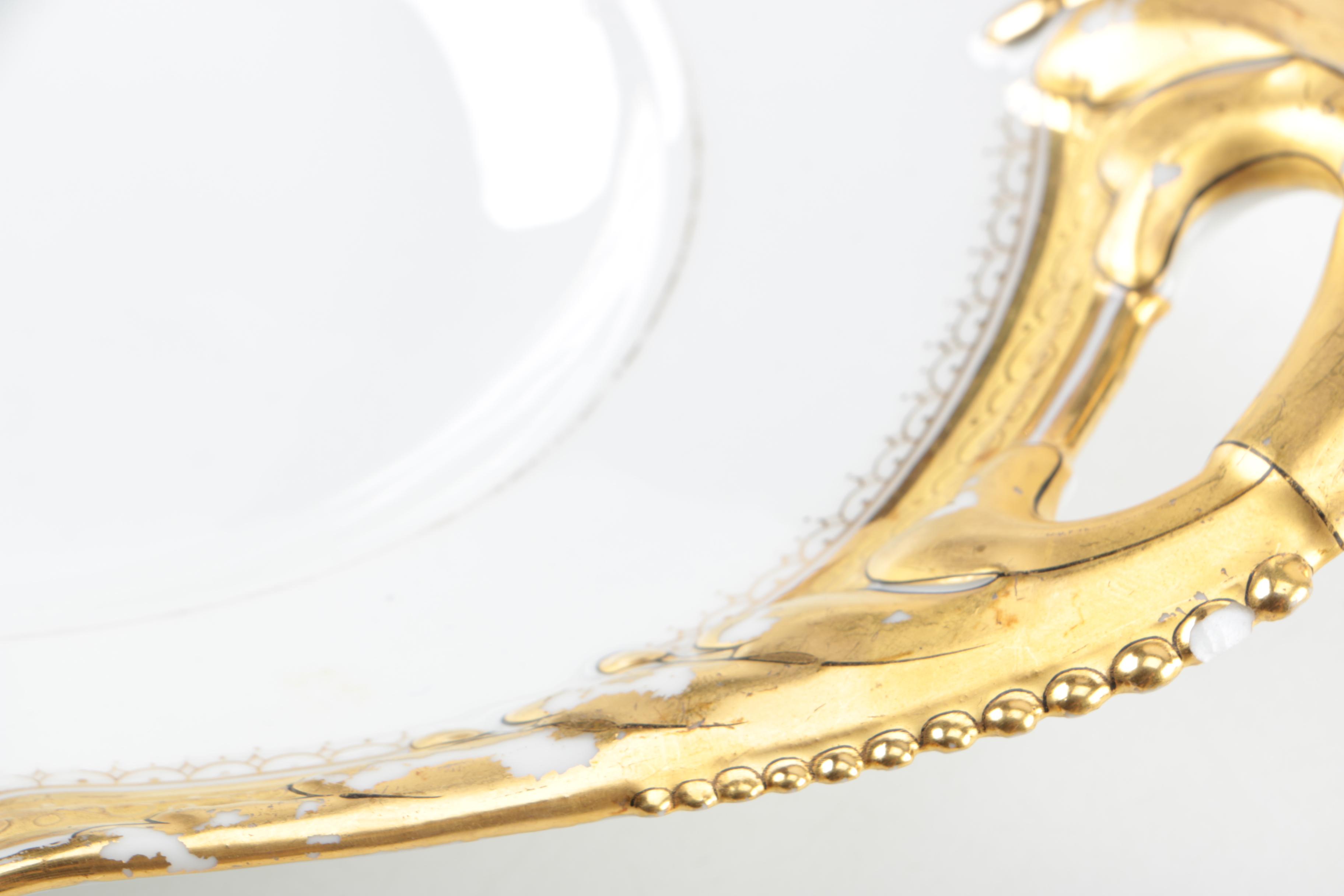 Antique W. Guerin & Cie Porcelain Platters Chandeliers c. 1900 and Others