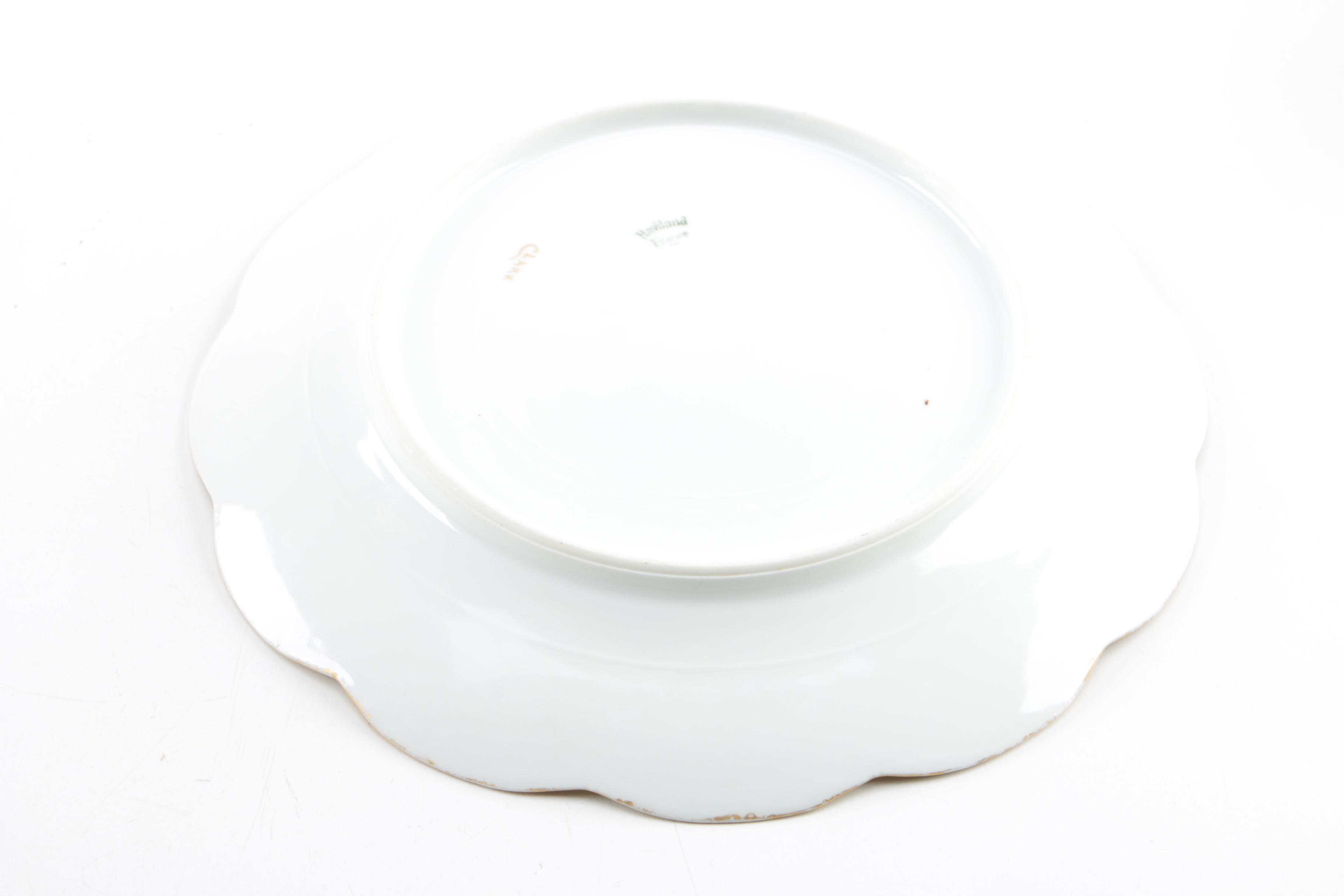 Antique W. Guerin & Cie Porcelain Platters Chandeliers c. 1900 and Others