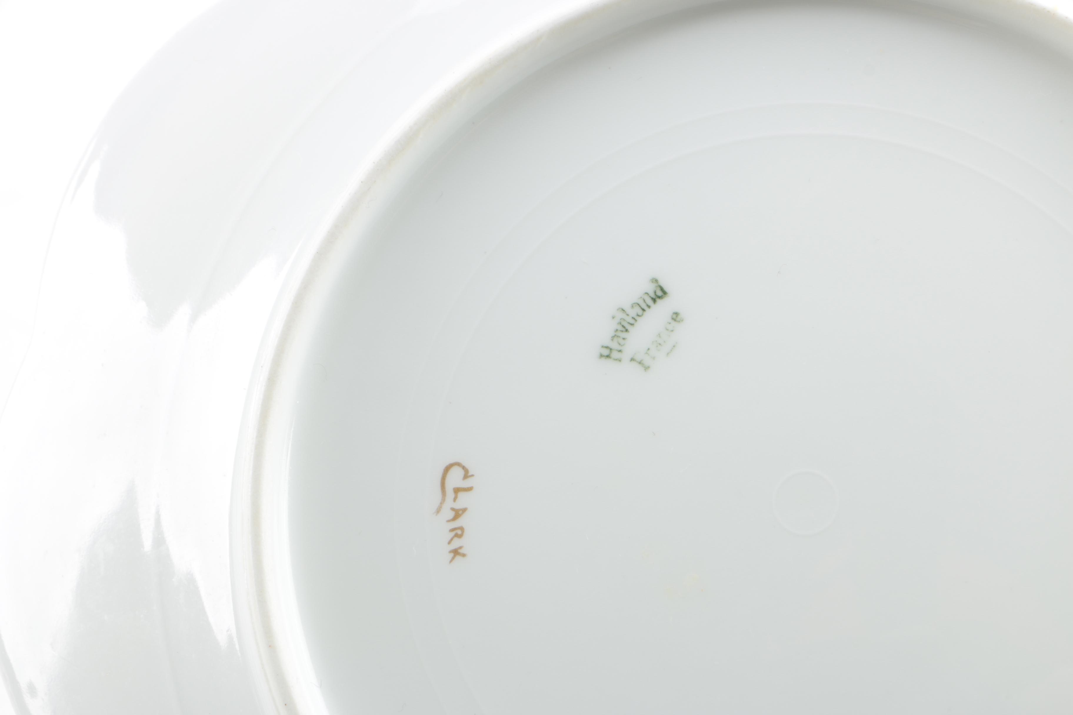 Antique W. Guerin & Cie Porcelain Platters Chandeliers c. 1900 and Others