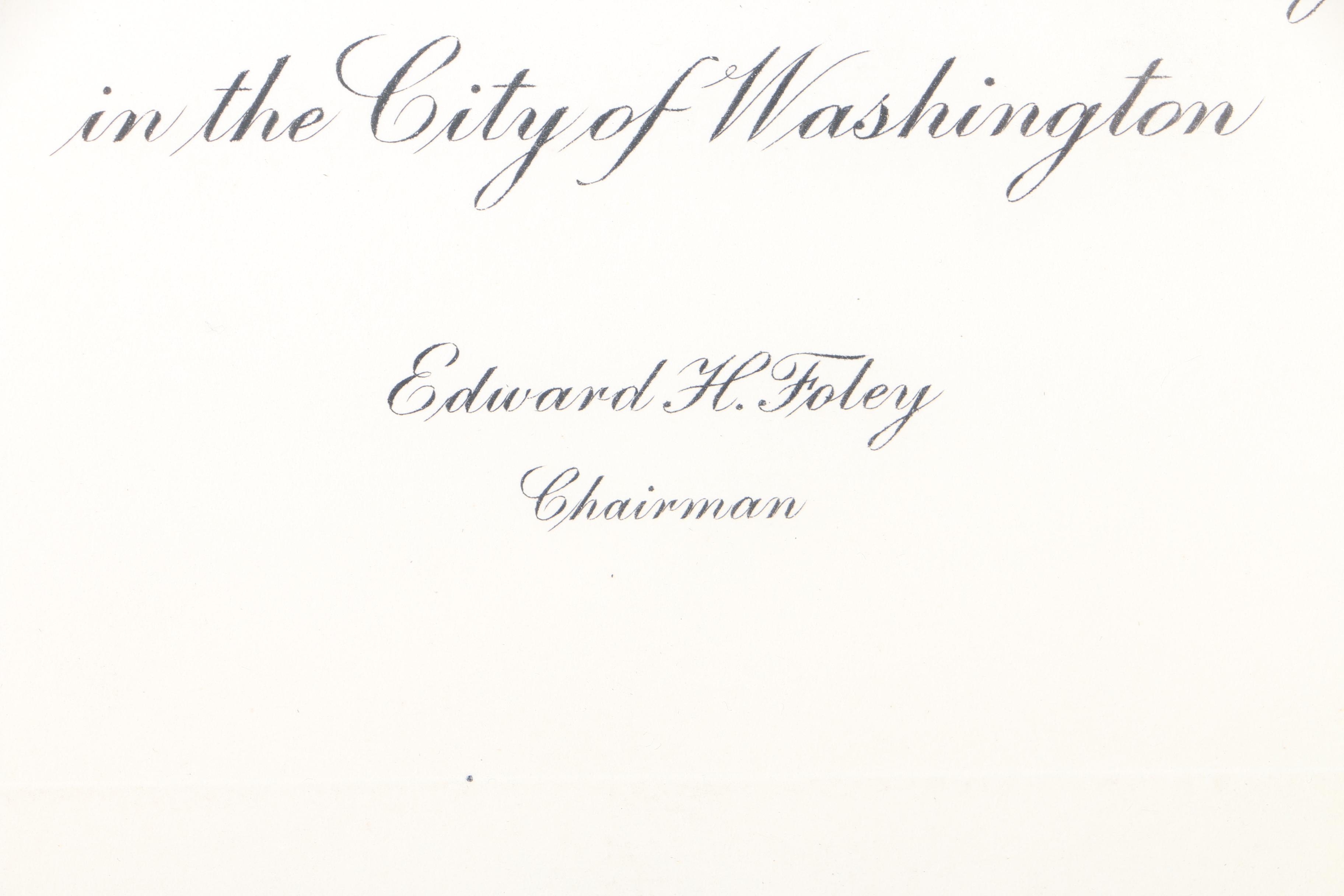 Framed 1961John F. Kennedy Inaugural Invitation