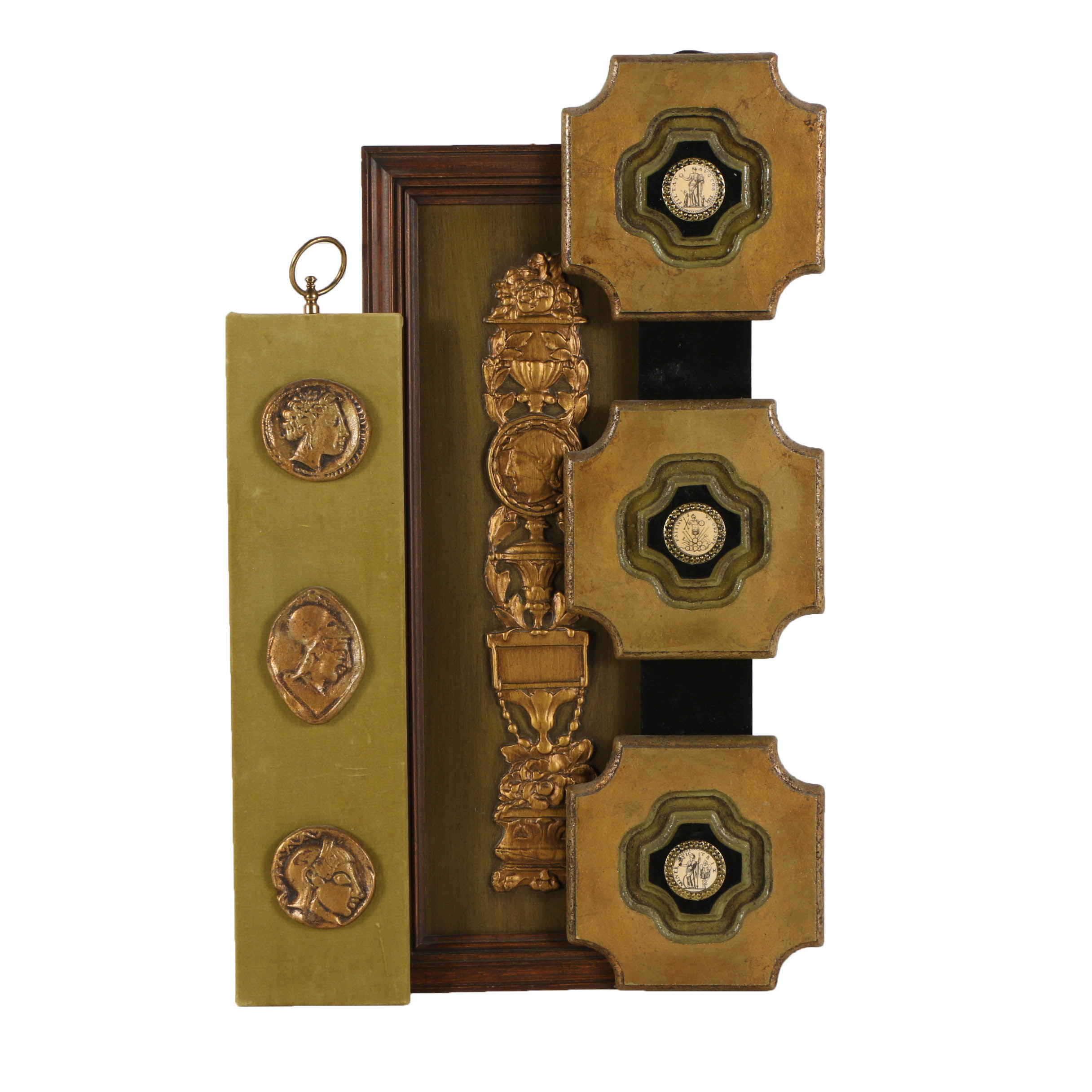 Vintage Roman Coin and Standard Wall Plaques