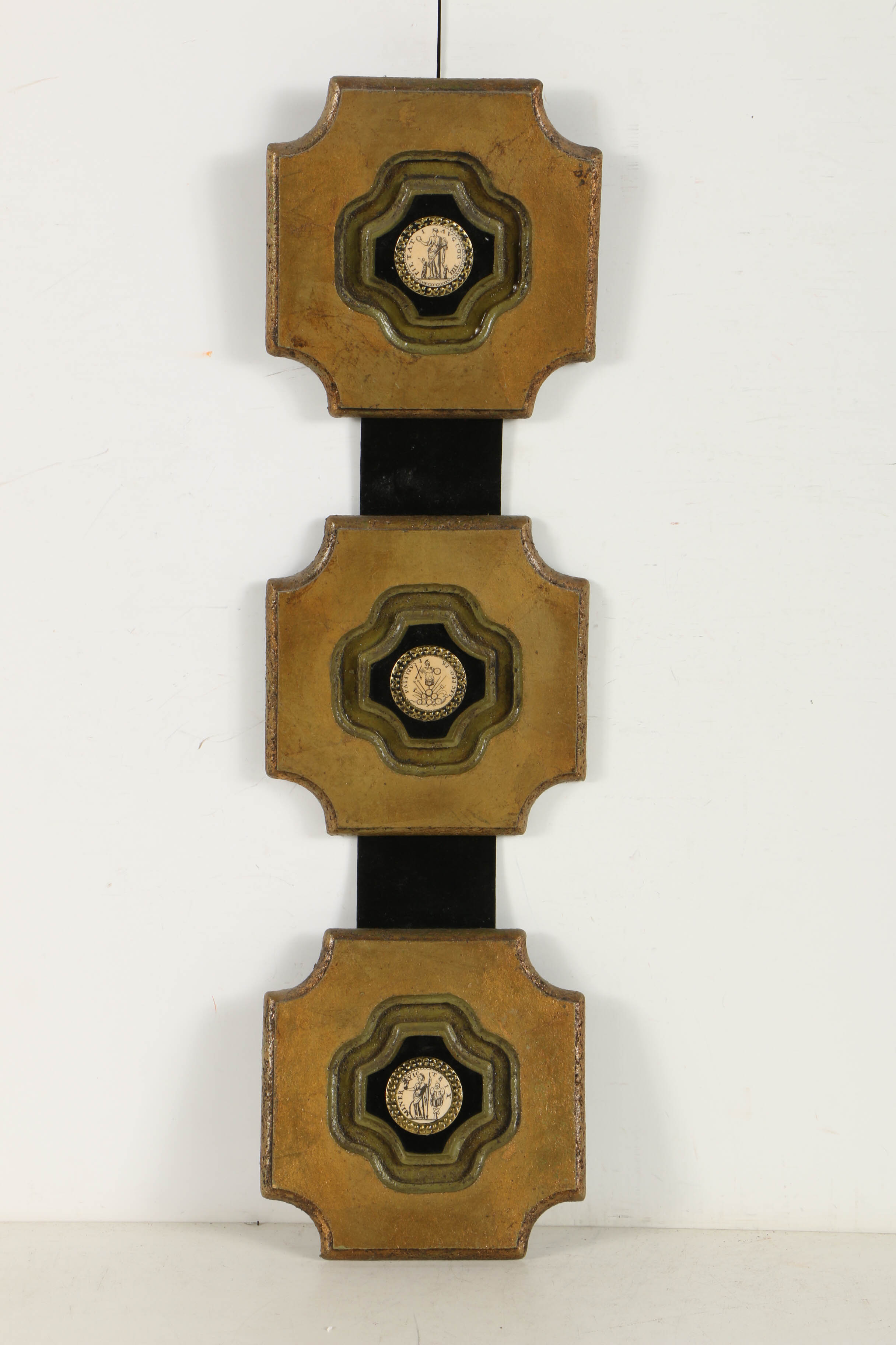 Vintage Roman Coin and Standard Wall Plaques