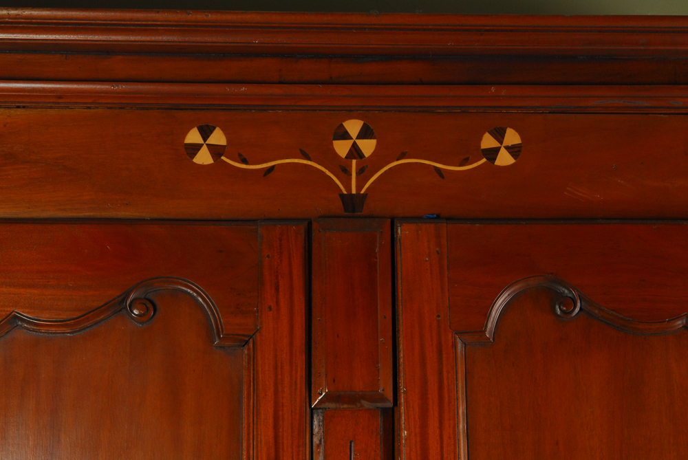 Mahogany Wardrobe with Marquetry