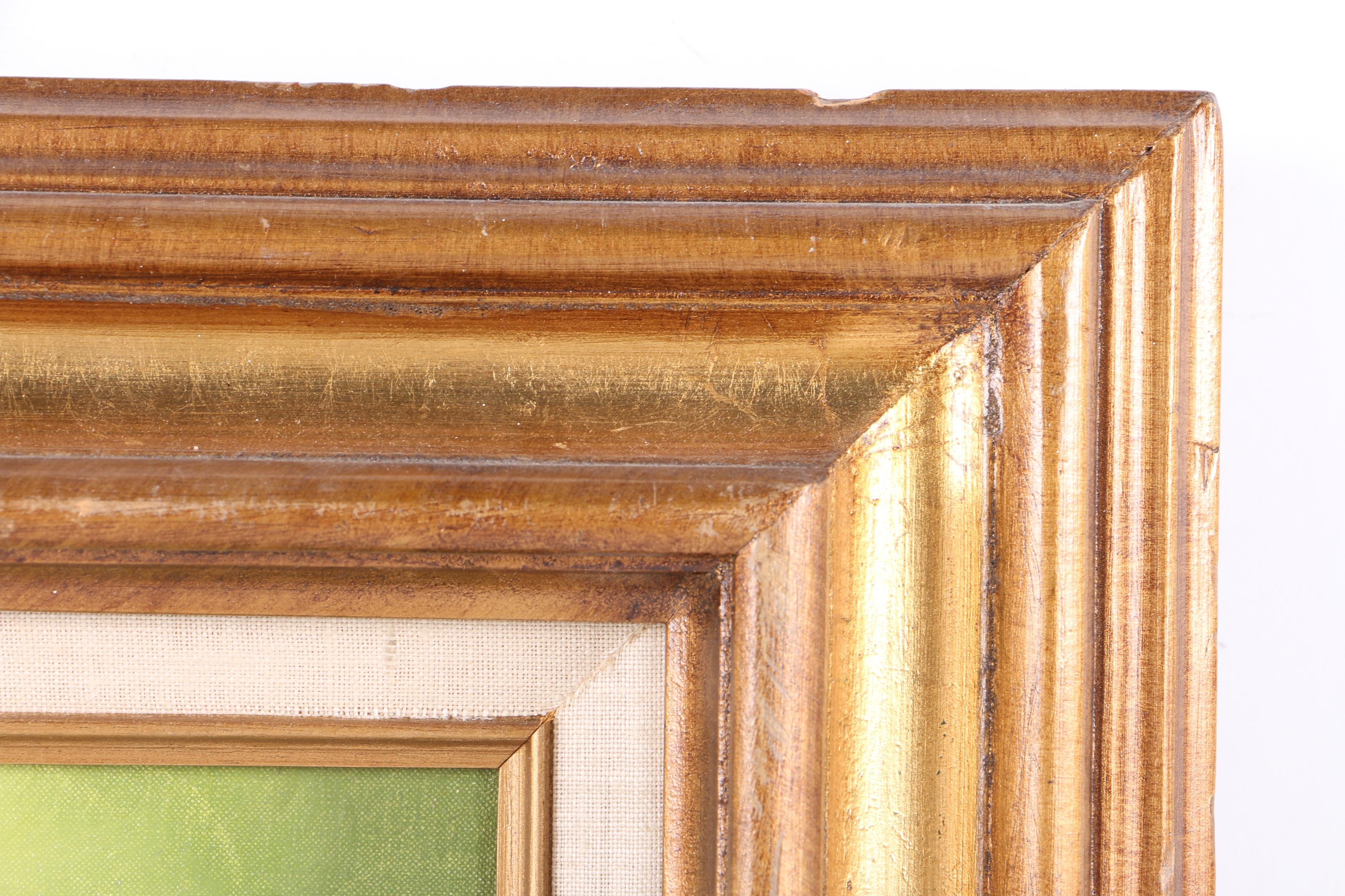 Robert Cox Oil Painting on Canvas Board of Still Life with Pink Roses