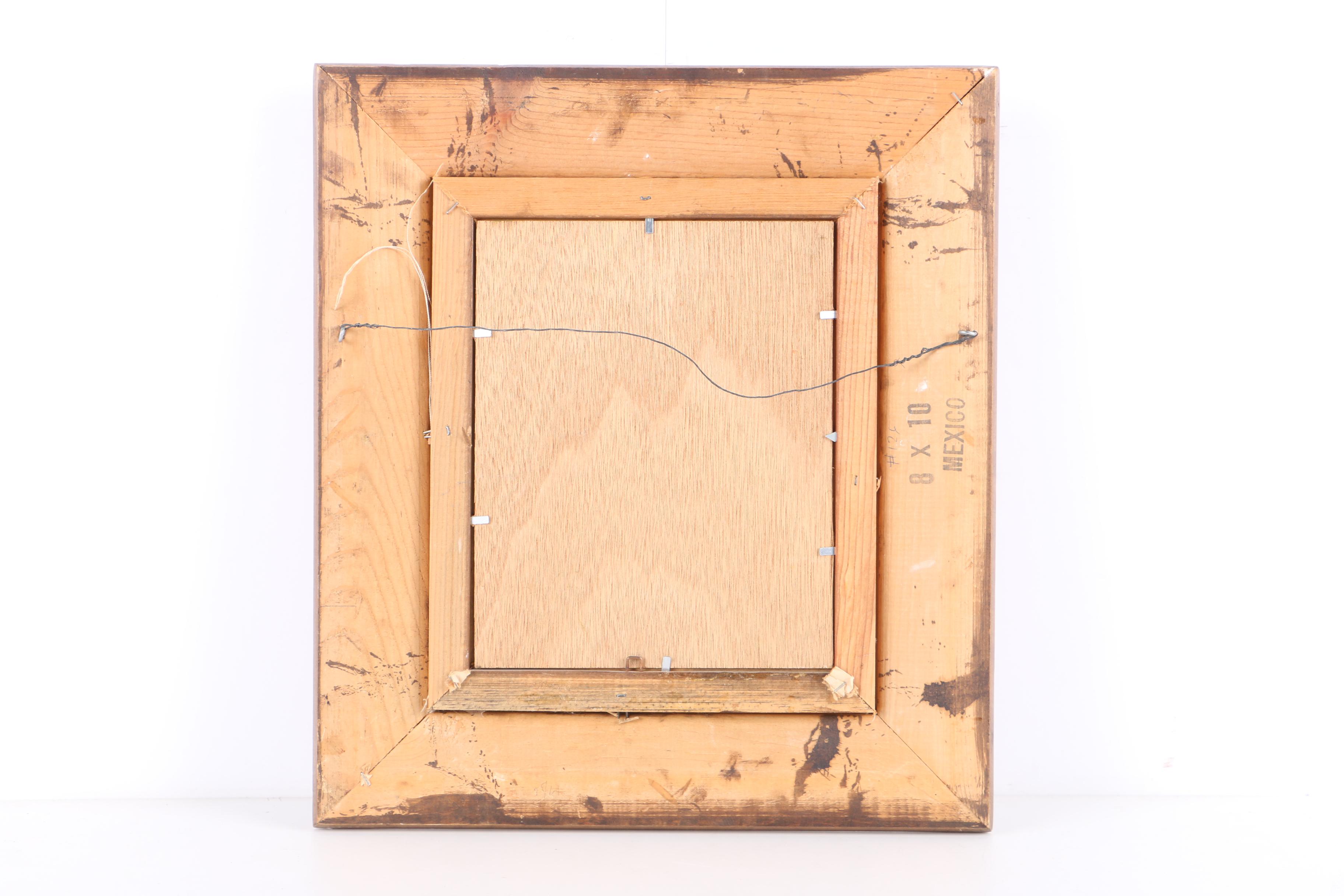 Robert Cox Oil Painting on Canvas Board of Still Life with Pink Roses