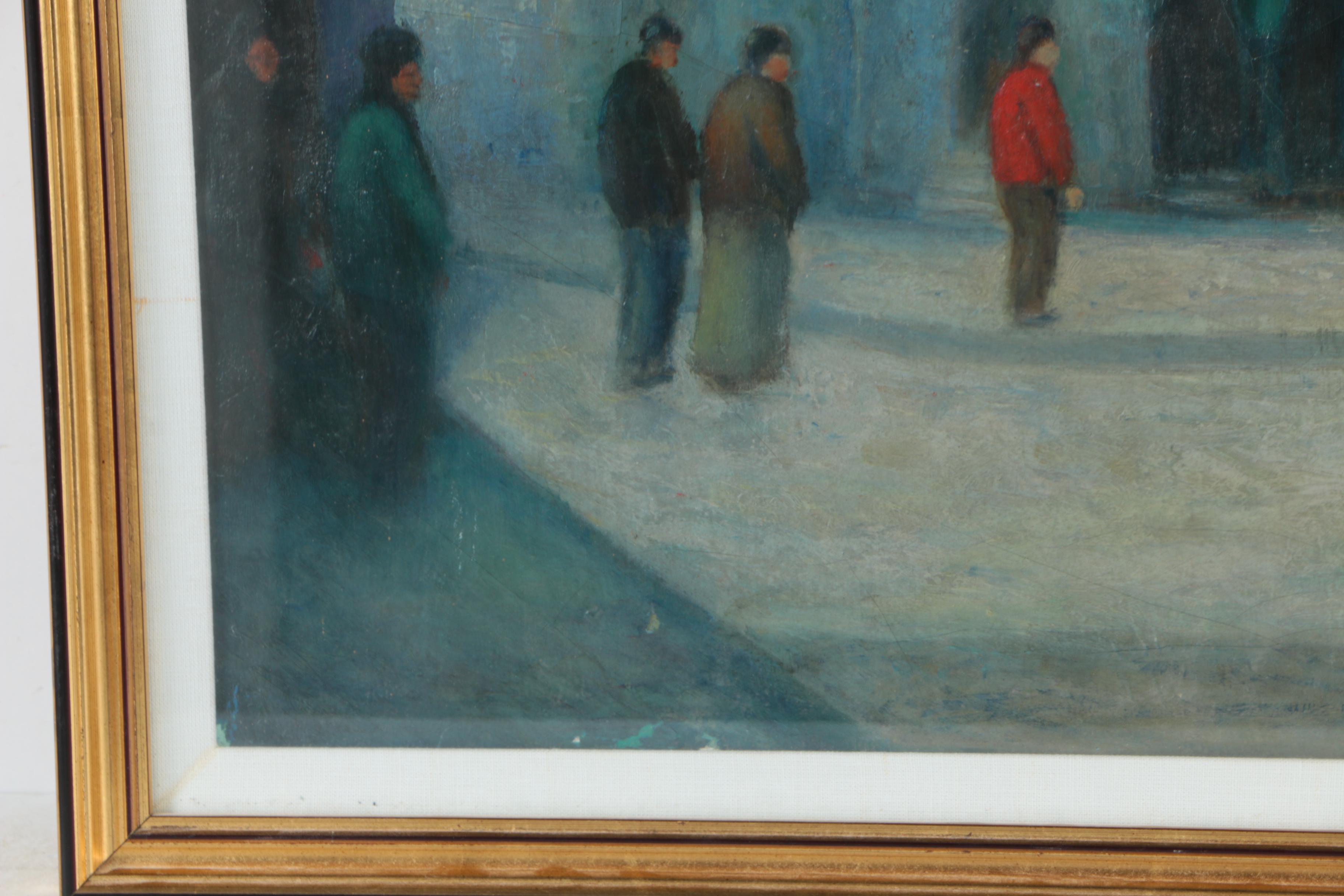 Reynolds Selfridge Oil Painting on Canvas of Steeple Scene