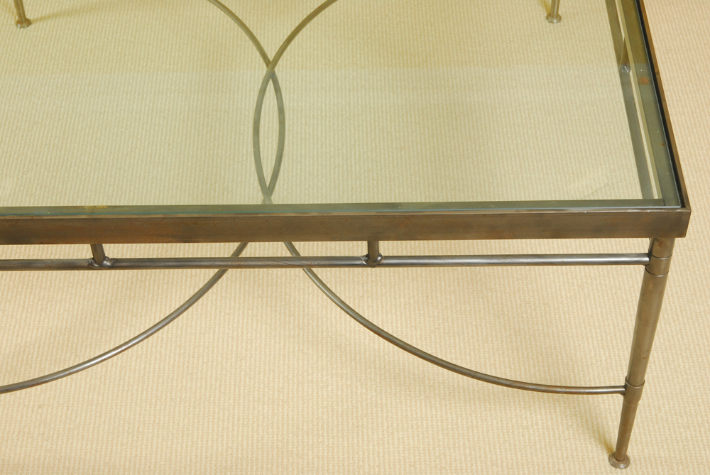 Vintage Glass Top Coffee Table