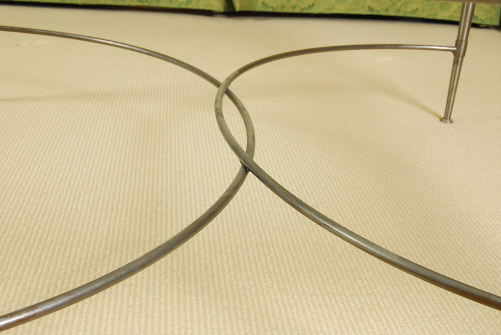 Vintage Glass Top Coffee Table